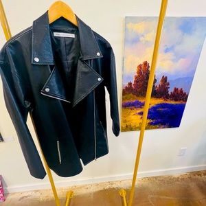 12th Tribe and The Salty Blonde collab black vegan leather jacket size m/l